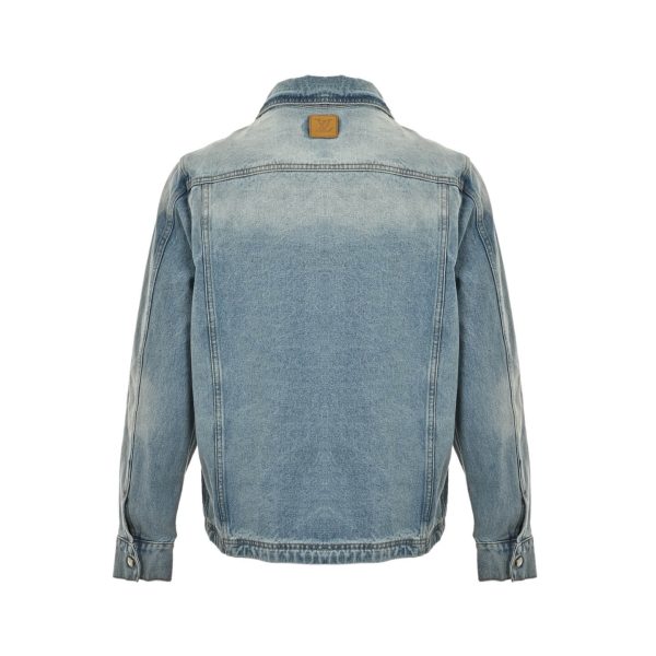 Louis Vuitton Workwear Zip-Up Denim Jacket- Blue