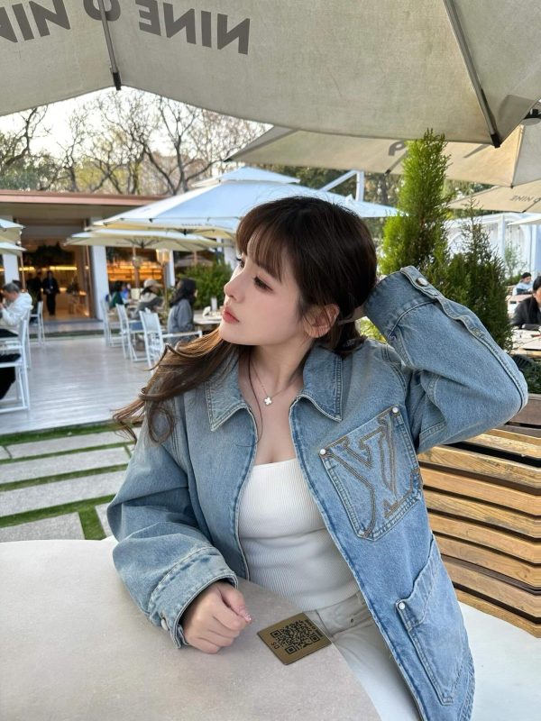 Louis Vuitton Workwear Zip-Up Denim Jacket- Blue