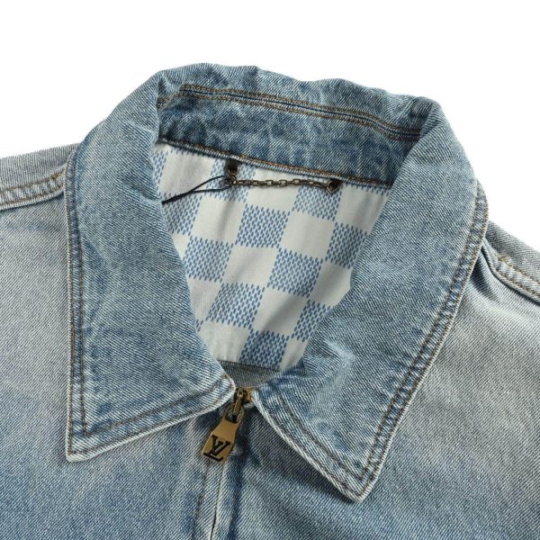 Louis Vuitton Workwear Zip-Up Denim Jacket- Blue