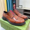 Men's Gucci lace-up shoes in Dark Brown shiny leather. (7) Men's Gucci lace-up shoes in Dark Brown shiny leather.