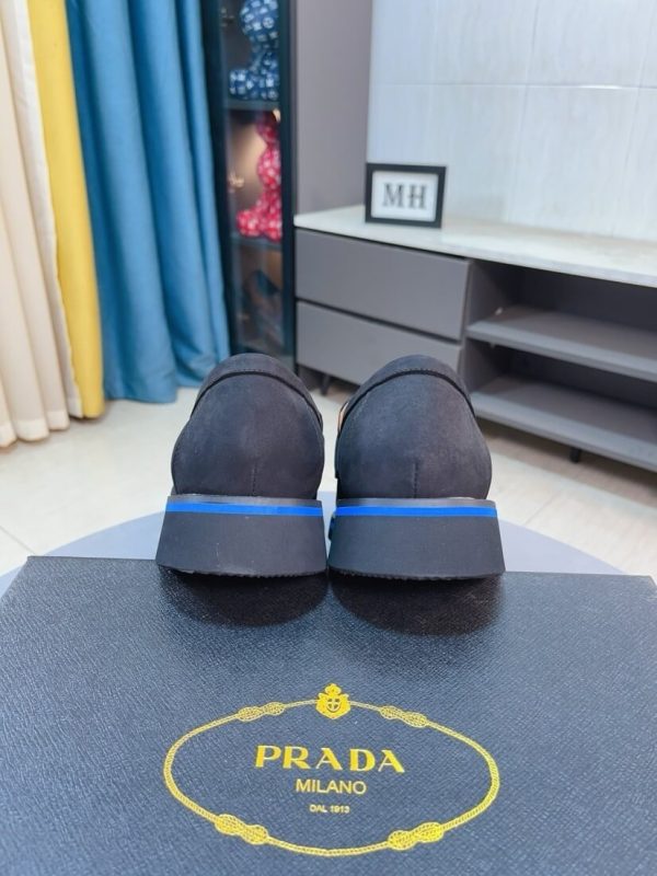 Men's black suede loafers (2) Men's black suede loafers