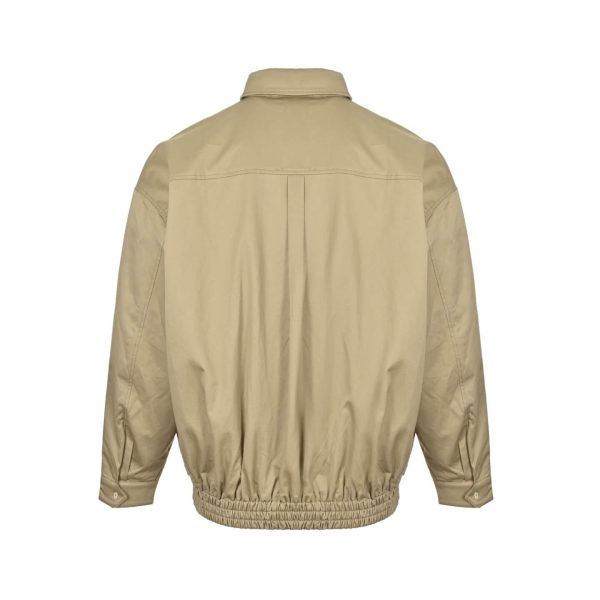 Miu Miu Chino Cloth Blouson Button-up Jacket- Khaki