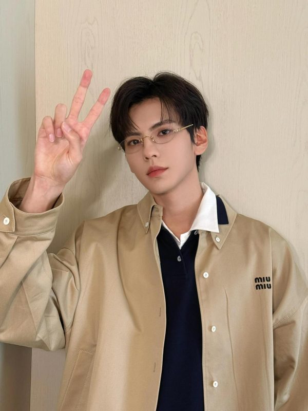 Miu Miu Chino Cloth Blouson Button-up Jacket- Khaki