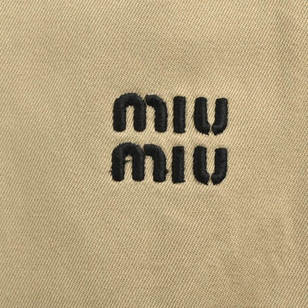 Miu Miu Chino Cloth Blouson Button-up Jacket- Khaki