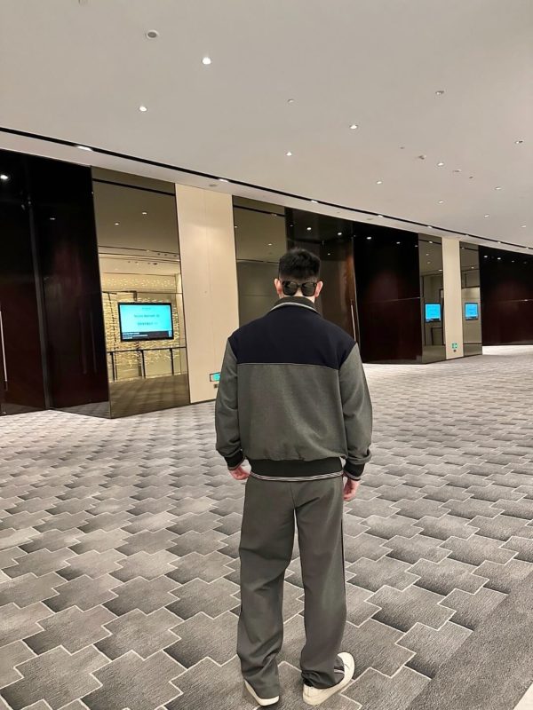 Miu Miu Velvet-trim Bomber Jacket- Grey (3) Miu Miu Velvet-trim Bomber Jacket- Grey