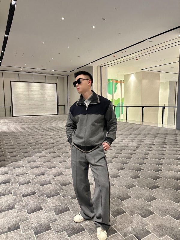 Miu Miu Velvet-trim Bomber Jacket- Grey (4) Miu Miu Velvet-trim Bomber Jacket- Grey