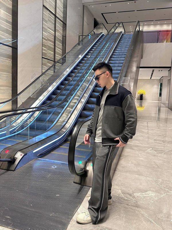 Miu Miu Velvet-trim Bomber Jacket- Grey (5) Miu Miu Velvet-trim Bomber Jacket- Grey