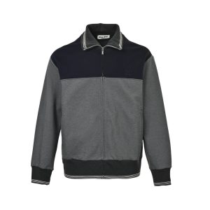 Miu Miu Velvet-trim Bomber Jacket- Grey