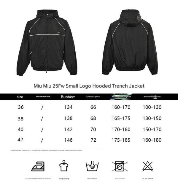 Miu Miu zip-up Bomber Hooded Trench Jacket- Grey (8) Miu Miu zip-up Hooded Trench Bomber Jacket- Black