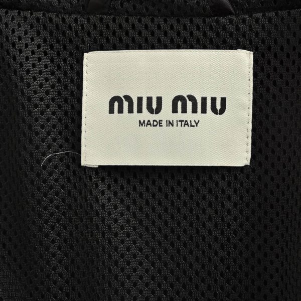 Miu Miu zip-up Hooded Trench Bomber Jacket- Black (6) Miu Miu zip-up Hooded Trench Bomber Jacket- Black
