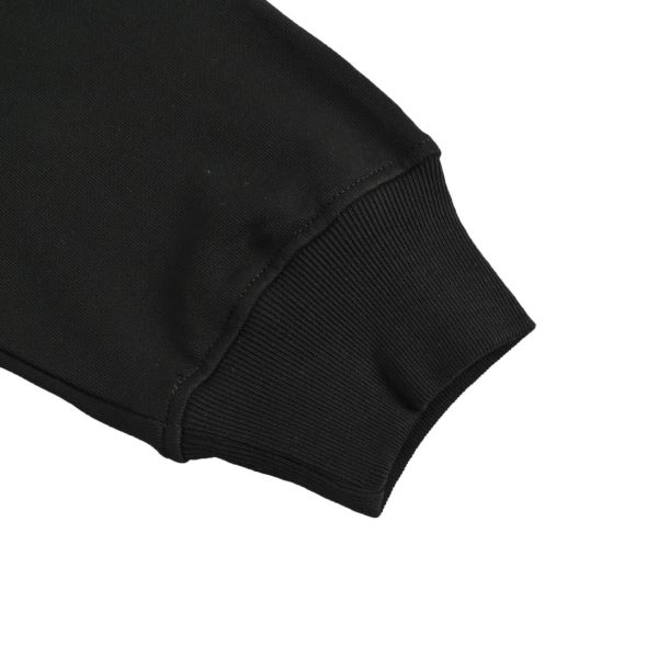 Moncler Blurred Logo Crew Neck Sweatshirt- Black