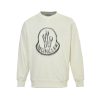 Moncler Blurred Logo Crew Neck Sweatshirt- White (1) Moncler Blurred Logo Crew Neck Sweatshirt- White