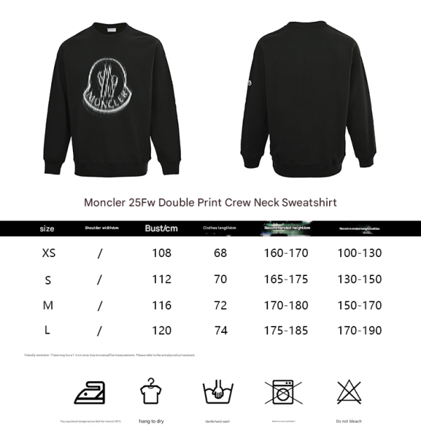 Moncler Blurred Logo Crew Neck Sweatshirt- White (2) Moncler Blurred Logo Crew Neck Sweatshirt- White