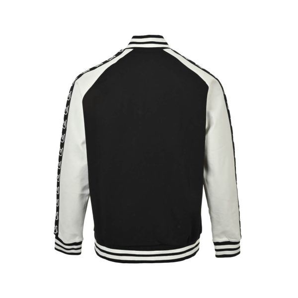 Moncler Embroidered Logo Zip-up Sweatshirt- Black