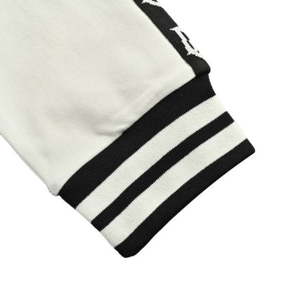 Moncler Embroidered Logo Zip-up Sweatshirt- Black