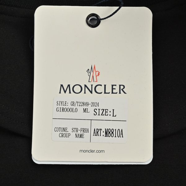 Moncler Embroidered Logo Zip-up Sweatshirt- Black