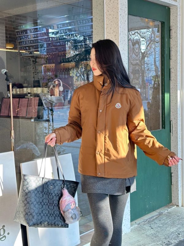 Moncler Epine Short Down Jacket- Tan (1) Moncler Epine Short Down Jacket- Tan