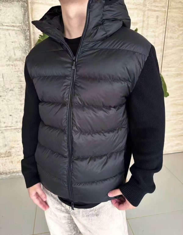 Moncler Hybrid Hooded Jacket- Black