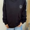 Moncler Logo Patch Crewneck Sweatshirt- Black