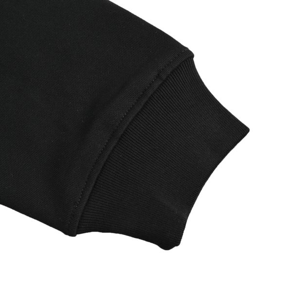 Moncler Logo Patch Crewneck Sweatshirt- Black