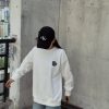 Moncler Logo Patch Crewneck Sweatshirt- Off-White (1) Moncler Logo Patch Crewneck Sweatshirt- Off-White