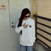 Moncler Logo Patch Crewneck Sweatshirt- Off-White (3) Moncler Logo Patch Crewneck Sweatshirt- Off-White