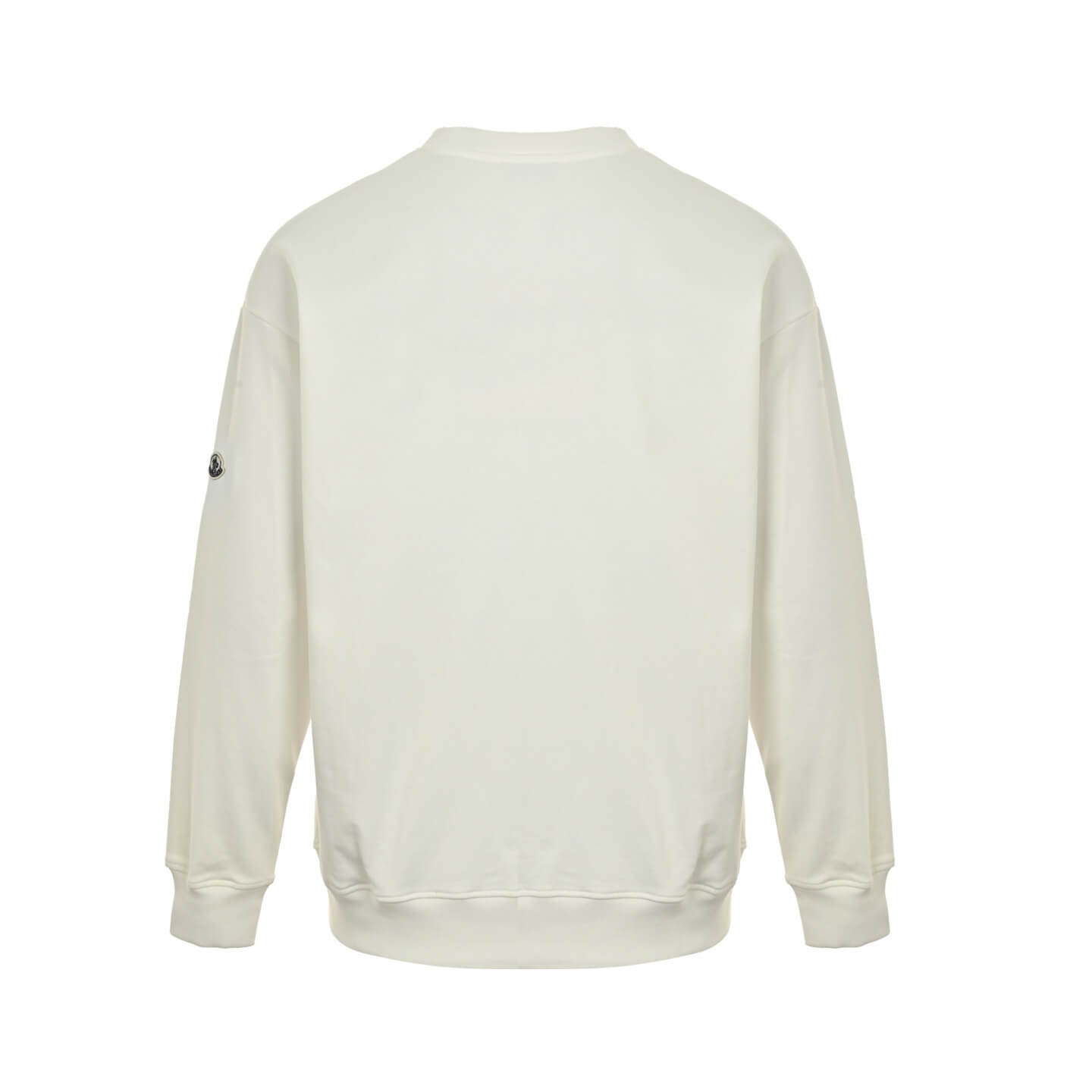Moncler Logo Patch Crewneck Sweatshirt- Off-White 9 Moncler Logo Patch Crewneck Sweatshirt- Off-White - Image 9