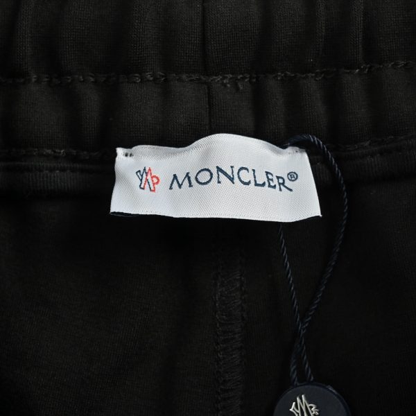 Moncler Logo Trim Drawstring Track Pants- Black