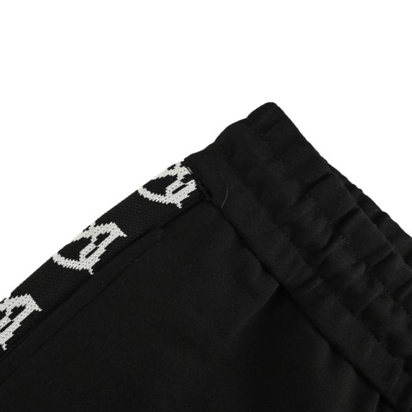 Moncler Logo Trim Drawstring Track Pants- Black