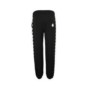 Moncler Logo Trim Drawstring Track Pants- Black