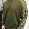 Moncler Panelled Cotton Sweatshirt- Olive Green
