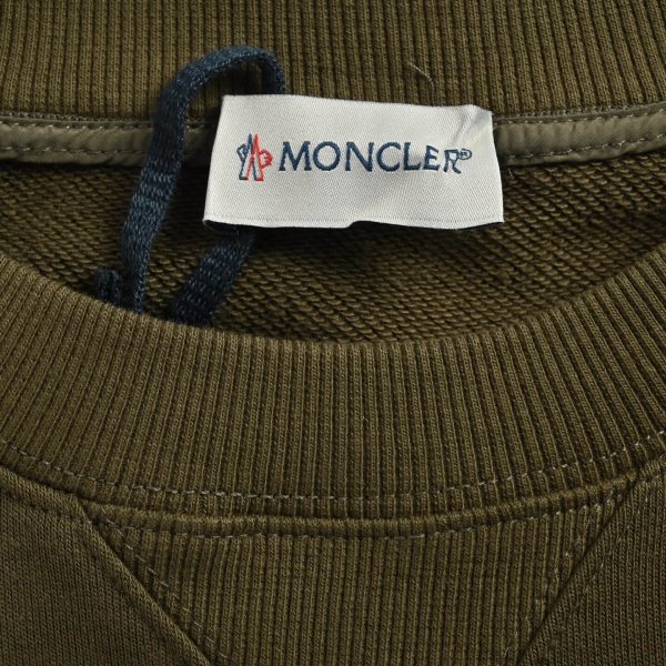 Moncler Panelled Cotton Sweatshirt- Olive Green