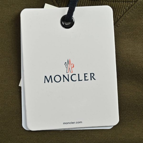 Moncler Panelled Cotton Sweatshirt- Olive Green