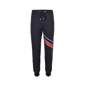 Moncler Side Logo Patch Jogging Trousers- Navy Blue