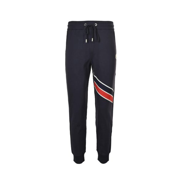 Moncler Side Logo Patch Jogging Trousers- Navy Blue