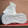 _Philipp Plein Supersonic White knit sock sneakers. (4) Philipp Plein Supersonic White knit sock sneakers.