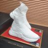 _Philipp Plein Supersonic White knit sock sneakers. (5) Philipp Plein Supersonic White knit sock sneakers.