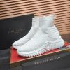 _Philipp Plein Supersonic White knit sock sneakers. (7) Philipp Plein Supersonic White knit sock sneakers.
