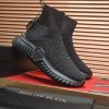 Philipp Plein Supersonic black knit sock sneakers.