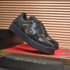 Philipp Plein crystal-embellished low-top leather sneakers