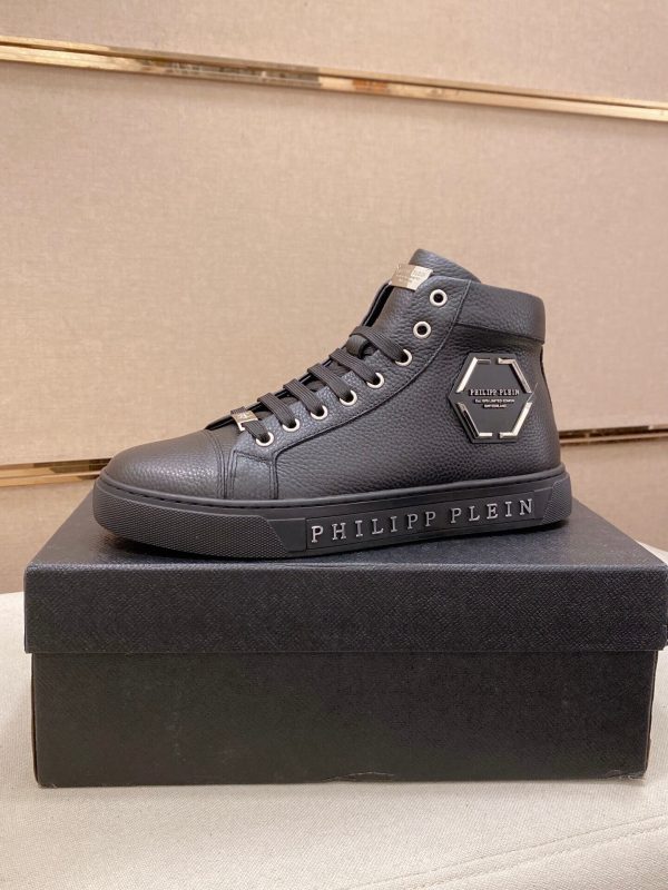 Philipp Plein high-top leather sneakers