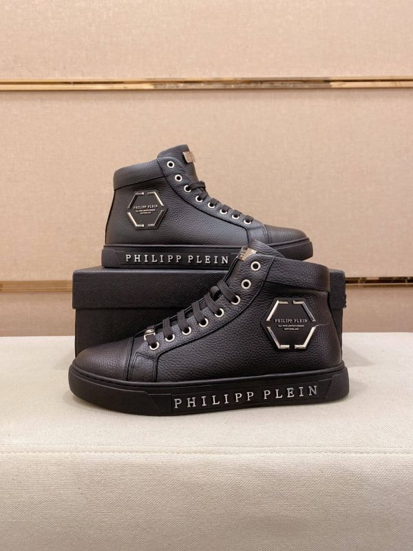 Philipp Plein high-top leather sneakers