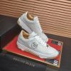 Philipp Plein white real python leather lo-top sneakers.
