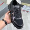 Prada Black Padded Nappa Leather Sneakers (2) Prada Black Padded Nappa Leather Sneakers