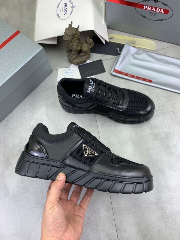 Prada Black Padded Nappa Leather Sneakers (7) Prada Black Padded Nappa Leather Sneakers