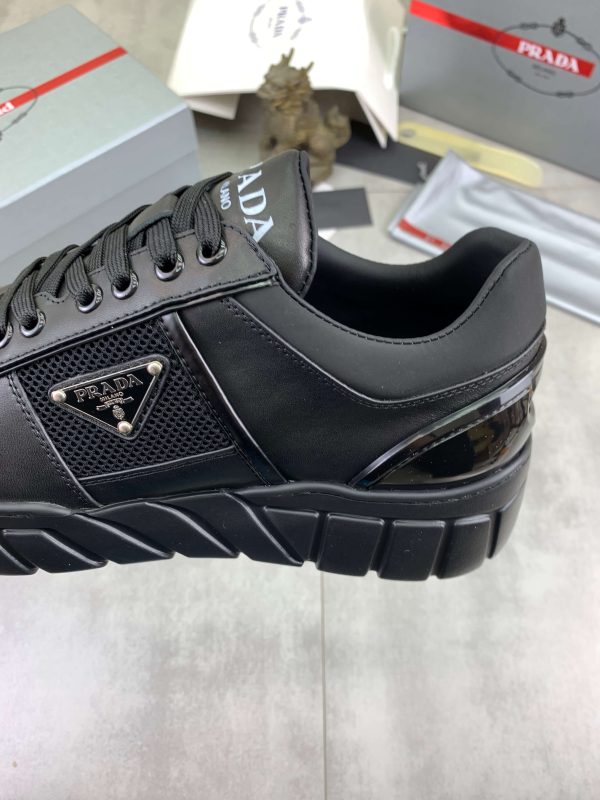 Prada Black Padded Nappa Leather Sneakers (8) Prada Black Padded Nappa Leather Sneakers