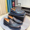Prada Men's black leather loafers