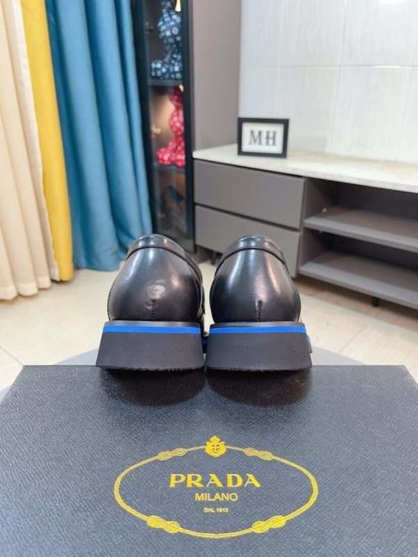 Prada Men's black leather loafers