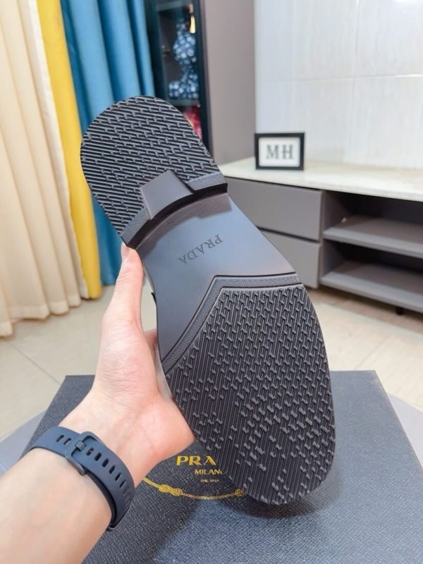 Prada Men's black leather loafers