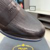 Prada Men's black leather loafers